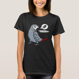 Knivar Parrot Wants Seeds I African Grått T Shirt