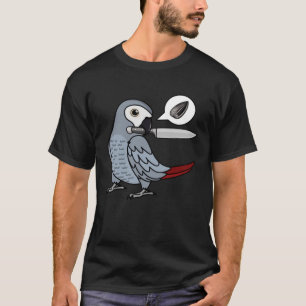 Knivar Parrot Wants Seeds I African Grått T Shirt