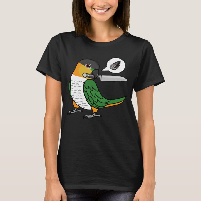 Knivar Parrot Wants Seeds I Black med Kaique T Shirt (Framsida)