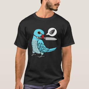 Knivar Parrot Wants Seeds I Blue Indian Ringnacke T Shirt