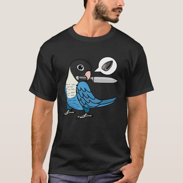 Knivar Parrot Wants Seeds I Blue masked Lovebird T Shirt (Framsida)