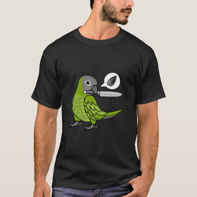 Knivar Parrot Wants Seeds I Dusky under Conure T Shirt (Framsida)