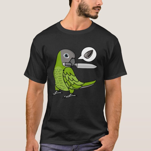Knivar Parrot Wants Seeds I Dusky under Conure T Shirt (Framsida)