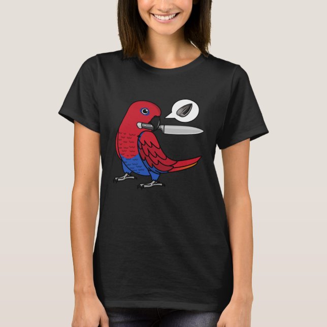 Knivar Parrot Wants Seeds I Female Eclectus T Shirt (Framsida)