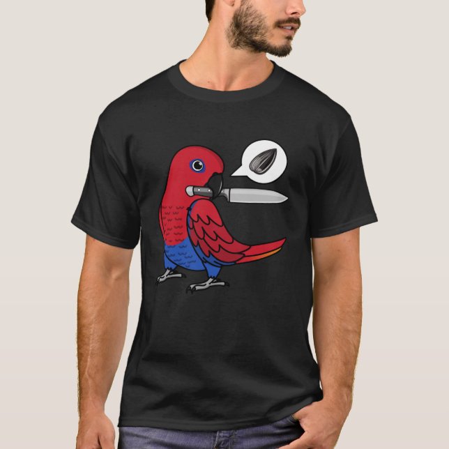 Knivar Parrot Wants Seeds I Female Eclectus T Shirt (Framsida)