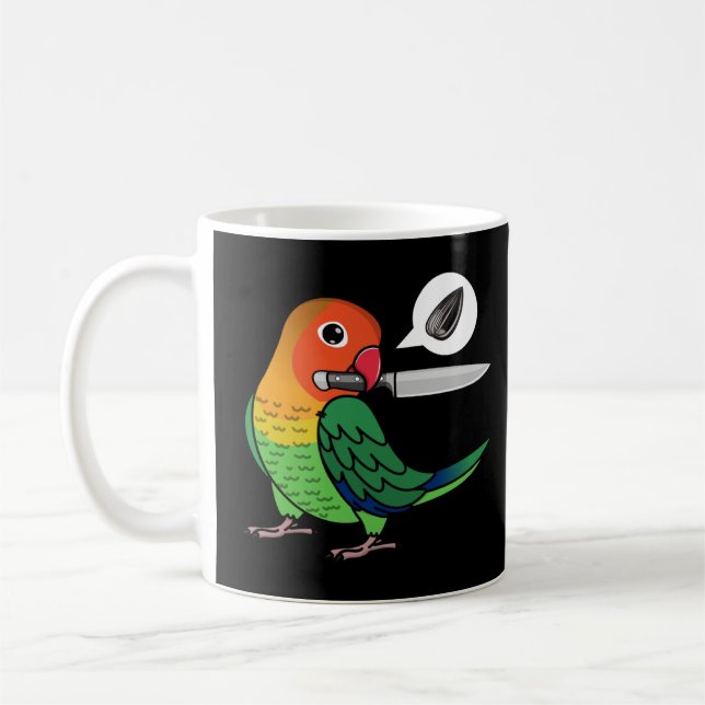 Knivar Parrot Wants Seeds I Fischers Lovebird Kaffemugg (Vänster)