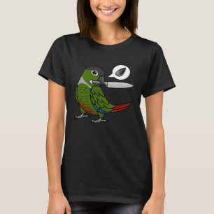Knivar Parrot Wants Seeds I Grönt Cheek Conure T Shirt