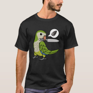Knivar Parrot Wants Seeds I Grönt Munk Parakeet Qu T Shirt