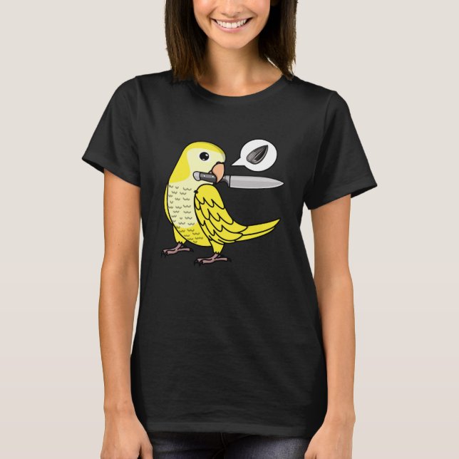 Knivar Parrot Wants Seeds I Gult Lutino Munk Para T Shirt (Framsida)