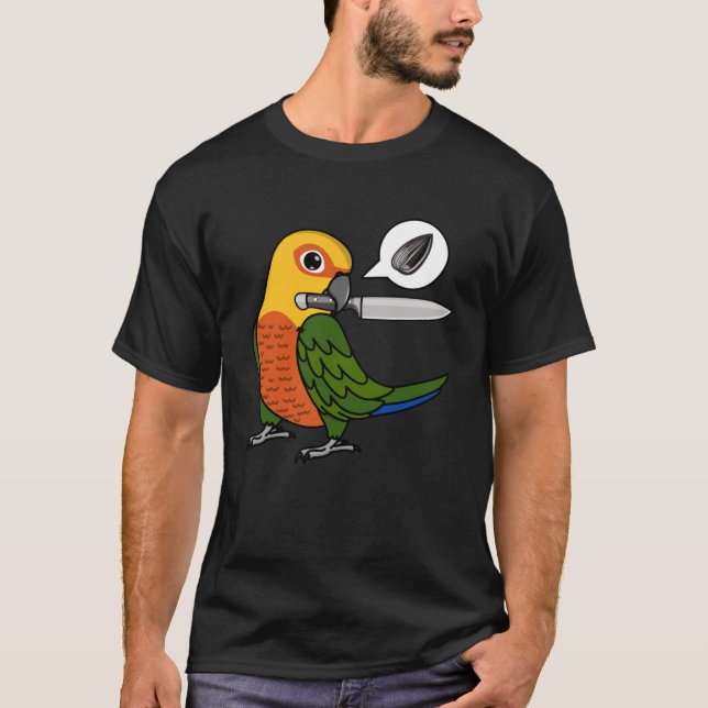 Knivar Parrot Wants Seeds I Jenday Conure T Shirt (Framsida)