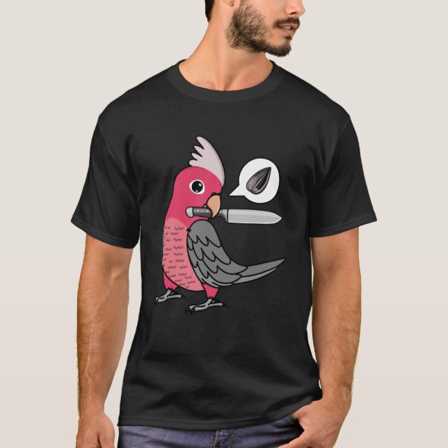 Knivar Parrot Wants Seeds I Ro har brast Galah Coc T Shirt (Framsida)