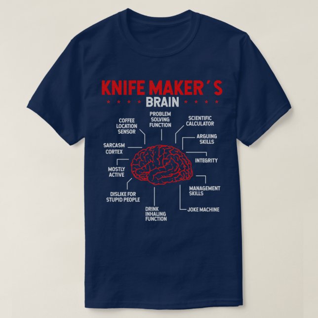 Knivar Skapar Bladesmith Knivar Collating T T Shirt (Design framsida)