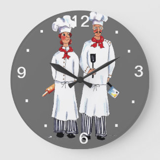 Kniving Chefs Wall Clock Stor Klocka