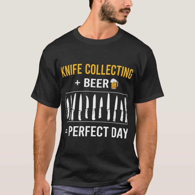 Knivsamlande Knivar Beer Day T Shirt (Framsida)