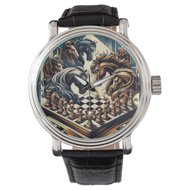 Knivspelet - schack möter fantasi armbandsur (Framsida)
