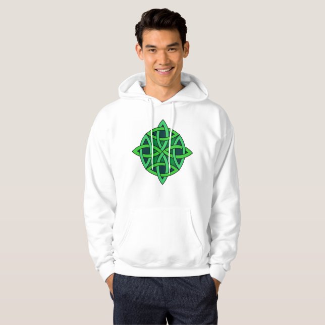 Knjoland gammal symbol pagan irish gre hoodie (Hel framsida)