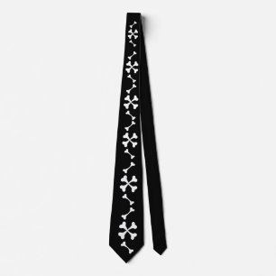 Knochen Muster Krawatte schwarz Slips