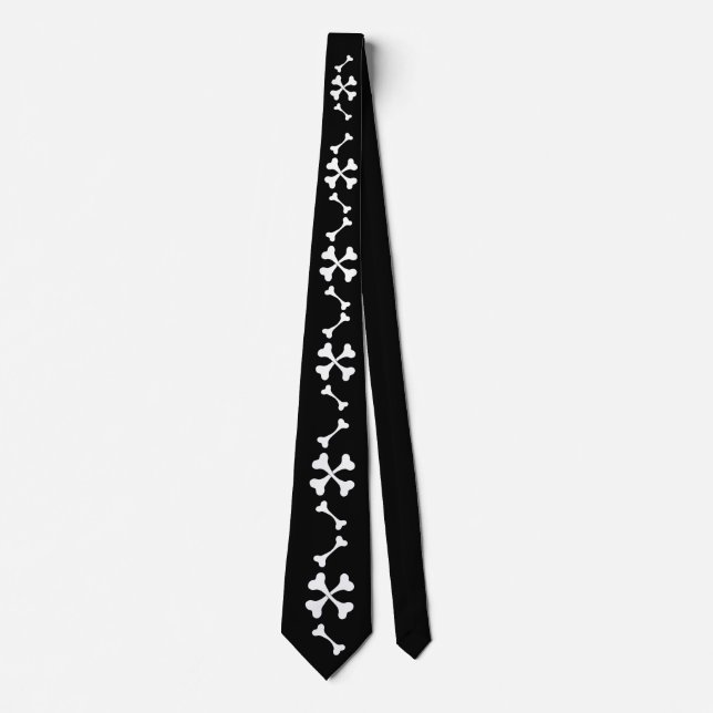 Knochen Muster Krawatte schwarz Slips (Framsida)