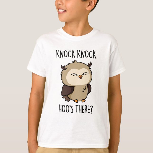 Knock Hoos där Uggla Pun T Shirt (Framsida)