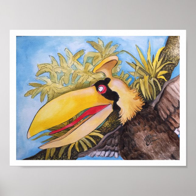 "Knock Knock Bird" Art av Mike Quinn Poster (Framsidan)