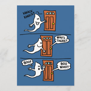 Knock Knock Ghost Halloween Joke Kid Party Inbjuda Inbjudningar
