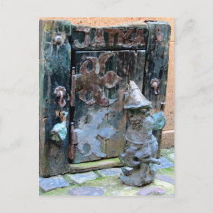 "Knock Knock Gnome" - Wroclaw, Polen Postkort Vykort