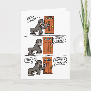 Knock Knock Gorilla Yourown A Steak Birthday Kort