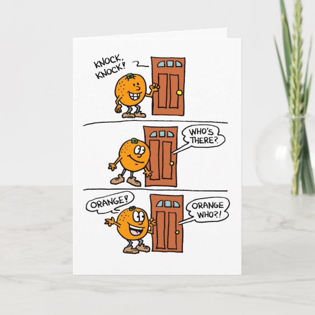 Knock Knock-Orangen... Jag kom ihåg Kort (Framsida)