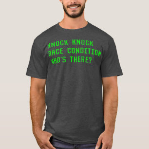 Knock Knock Tävling Villkor Whos Där Coder Rolig T Shirt