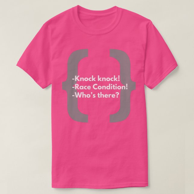 Knock Knock Tävling villkor Whos där T Shirt (Design framsida)