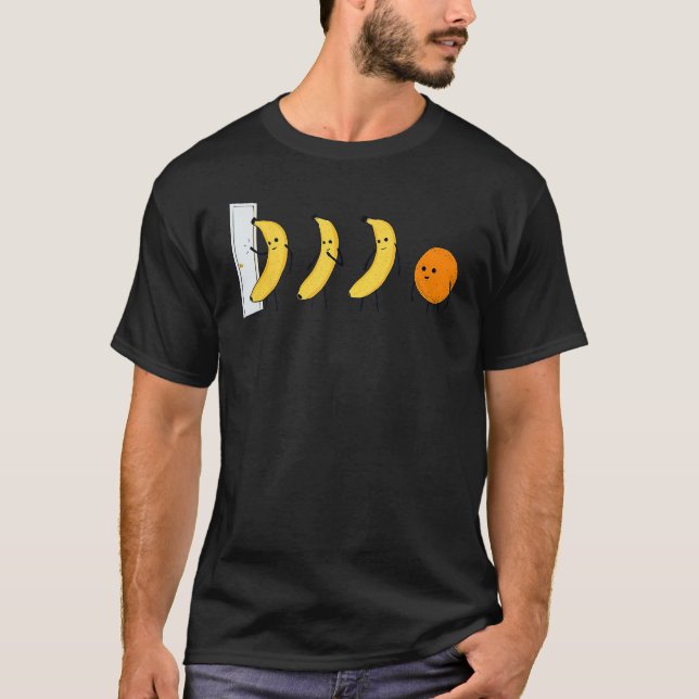 Knock Knock - Vem är där - Banana som är där - O T Shirt (Framsida)