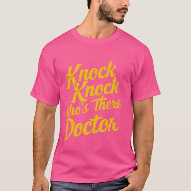 Knock Knock Vem är där Doktor? T Shirt (Framsida)