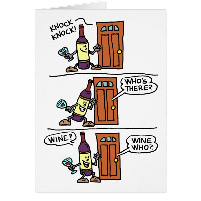 Knock Knock Vin ej Celebrate Mors dag Hälsningskort (Framsidan)