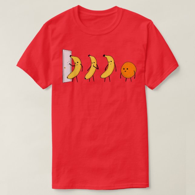 Knock Knock Whos Banana Whos Där Orange T Shirt (Design framsida)