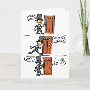 Knock Tecknad Luke Pilgrim Thanksgiving Card Kort