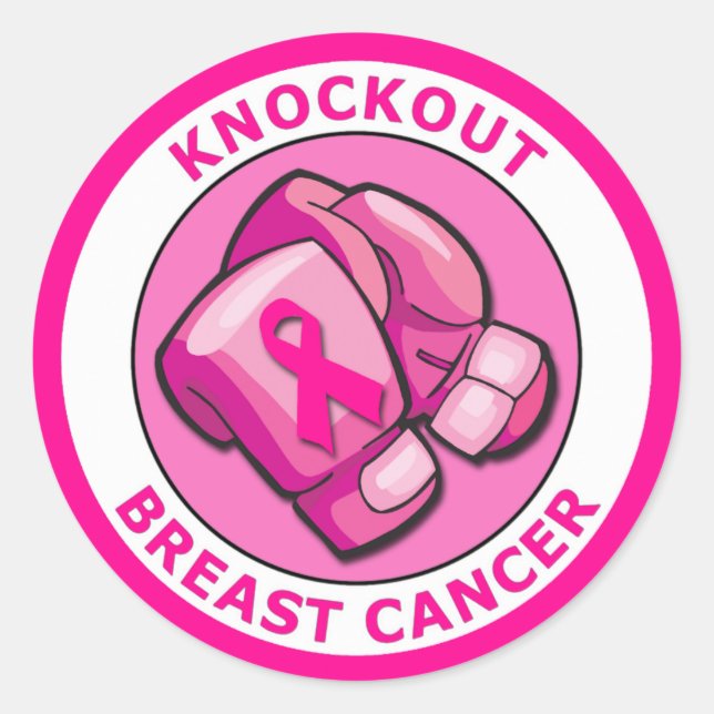 KNOCKOUT BREAST CANCER RUNT KLISTERMÄRKE (Framsida)