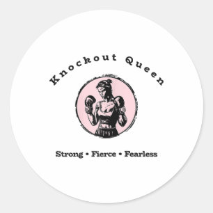 Knockout Queen Runt Klistermärke