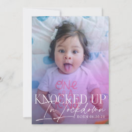 Knollad under lockdown COVID Födelse Tillkännagiva Meddelande