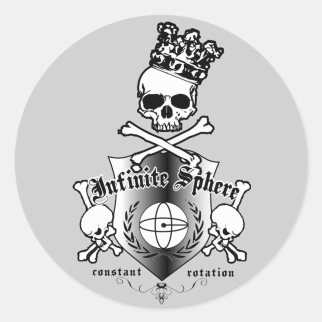 knölskalle runt klistermärke (Framsida)