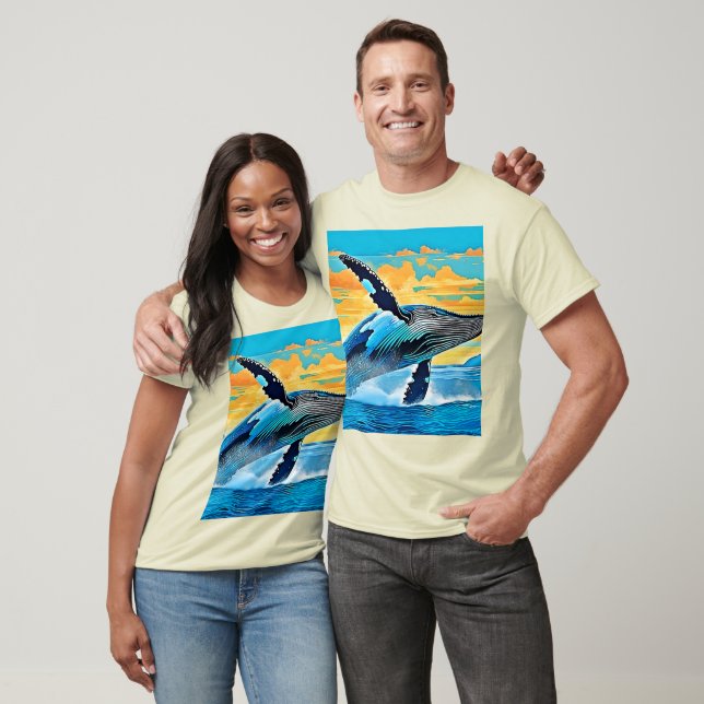 Knölval Hav Frihet Hopp Design T Shirt (Unisex)