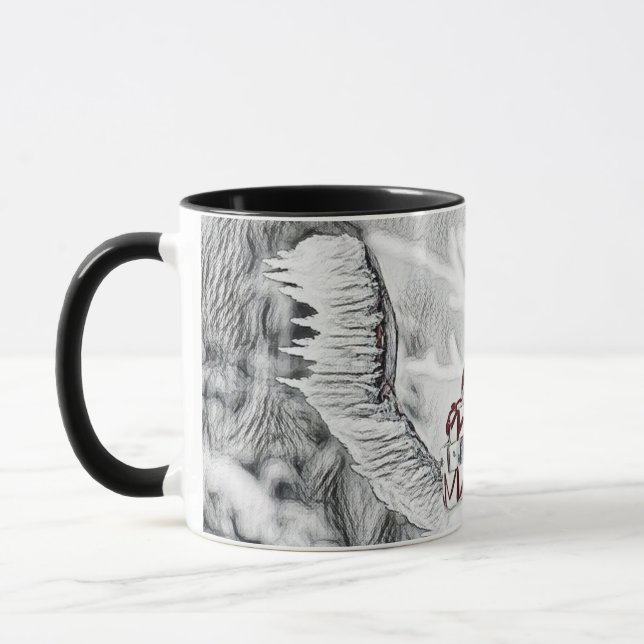 Knomer i snö-färgmålning mugg (Vänster)