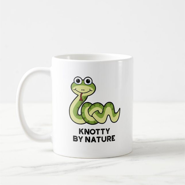 Knop by Nature Funny Snake Pun Kaffemugg (Vänster)