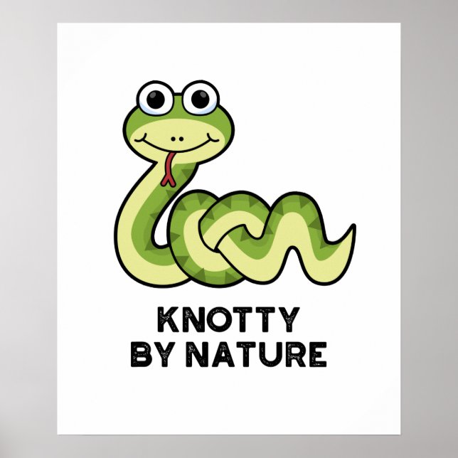 Knop by Nature Funny Snake Pun Poster (Framsidan)