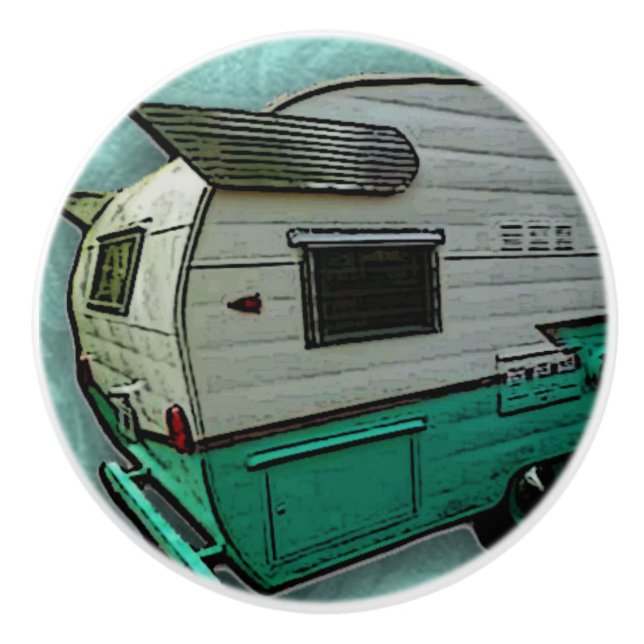 knopp för enhet för vintageaquacampare (Framsidan)