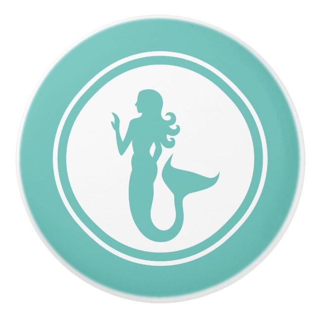 Knopp för grön varelse för sjöjungfru för kricka (Framsidan)