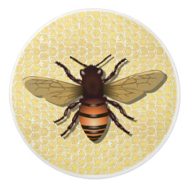 Knopp för gult för hårkam för vintagehonungbi och