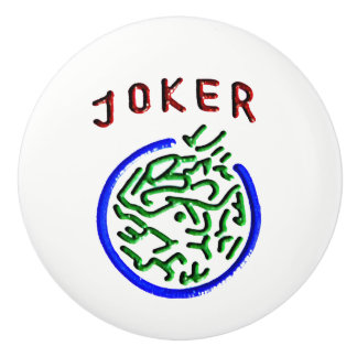 Knopp för Joker för Mah Jongg keramisk