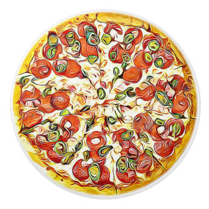 Knopp för köksskåp för peperoniostPizza