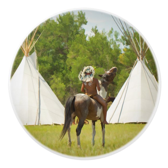 Knopp för vintageindianenhet (Framsidan)