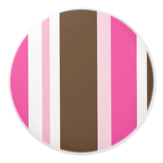 Knopp Rosa Brun Vit Randig (Framsidan)